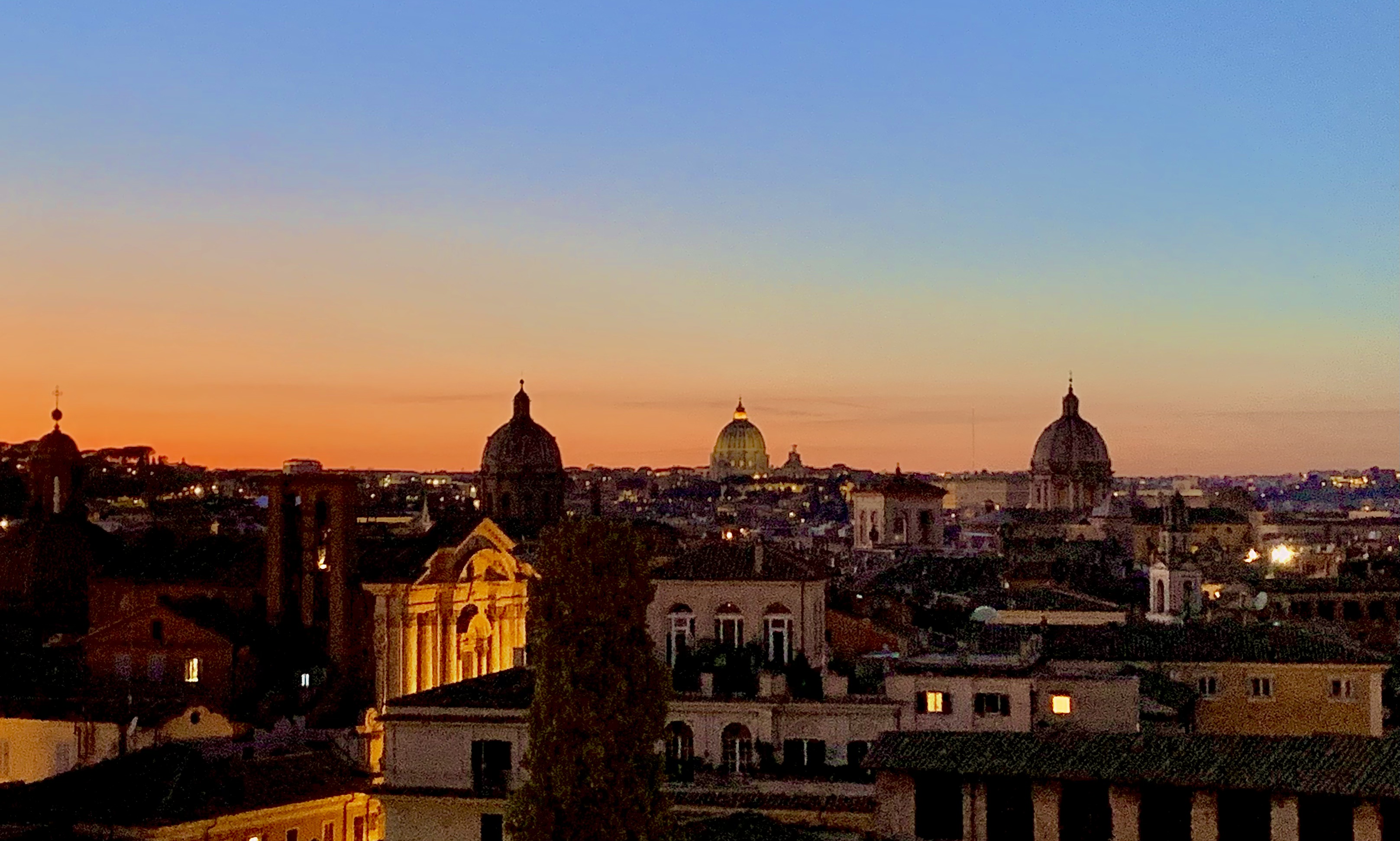 Rome sunset skyline
